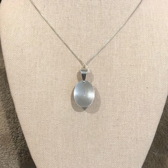 VINTAGE Lapis Lazuli Sterling Silver Necklace - Picture 2 of 8